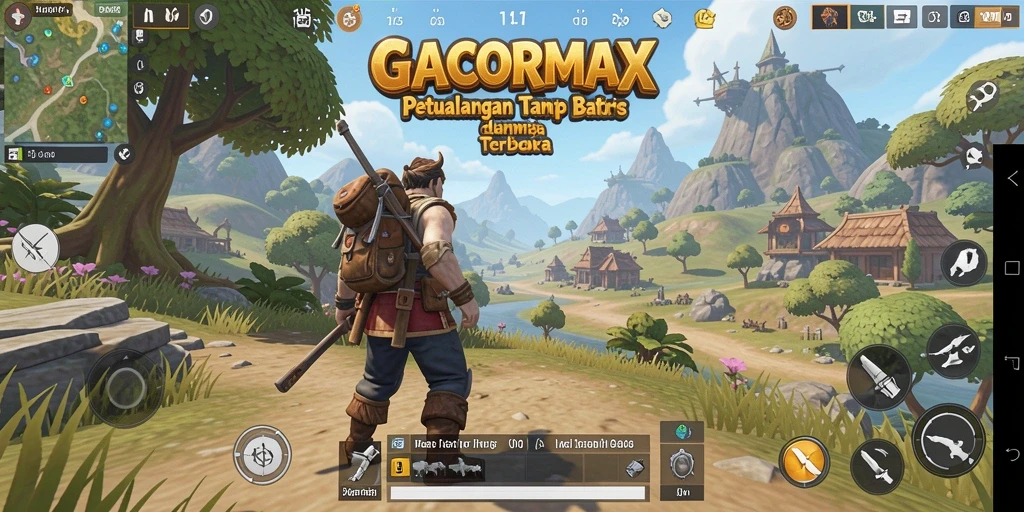 Menampilkan dunia terbuka GACORMAX dengan grafik yang menakjubkan.