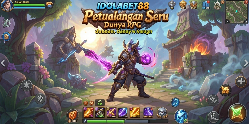 Visual menarik dari gameplay RPG IDOLABET88.