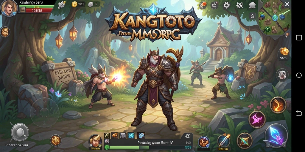 Menampilkan aksi seru gameplay KANGTOTO dalam dunia MMORPG.
