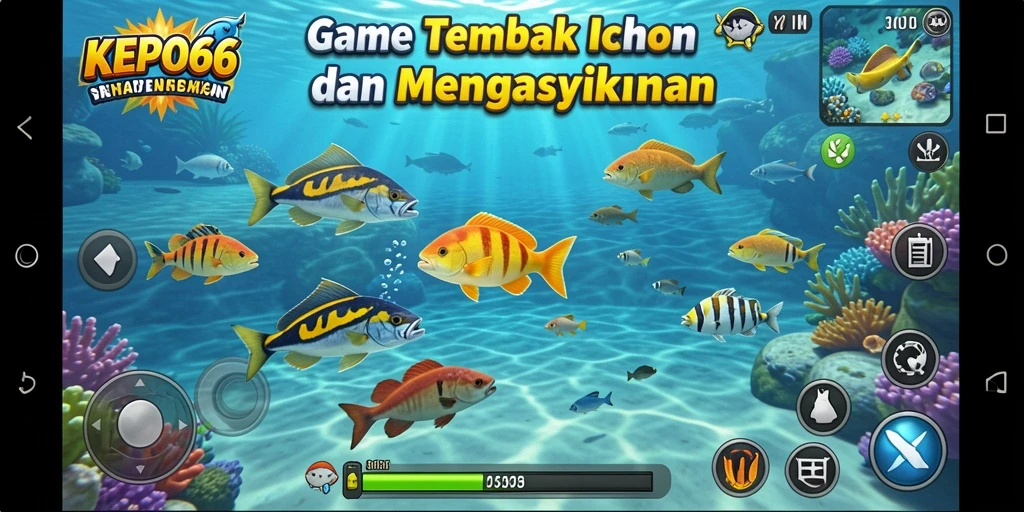 Tampilan gameplay KEPO66 yang menonjolkan aksi menembak ikan.