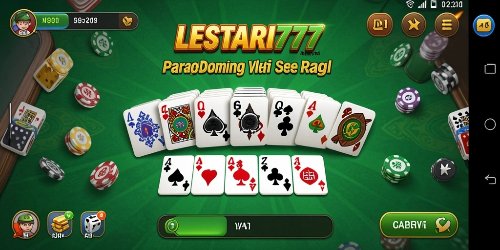 Screenshot gameplay LESTARI777 yang menampilkan aksi Domino seru.