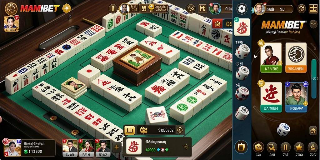 Screenshot MAMIBET menampilkan gameplay Mahjong yang seru.