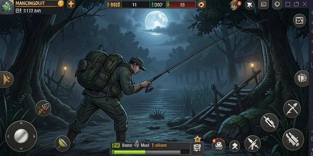 Screenshot MANCINGDUIT menampilkan suasana gameplay yang angker dan mencekam.