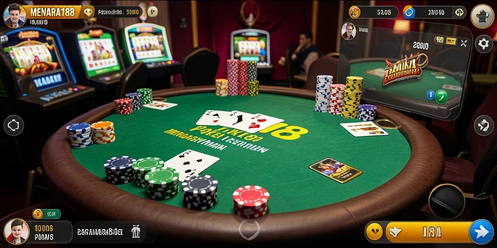 Tampilan menakjubkan dari gameplay Poker di MENARA188.