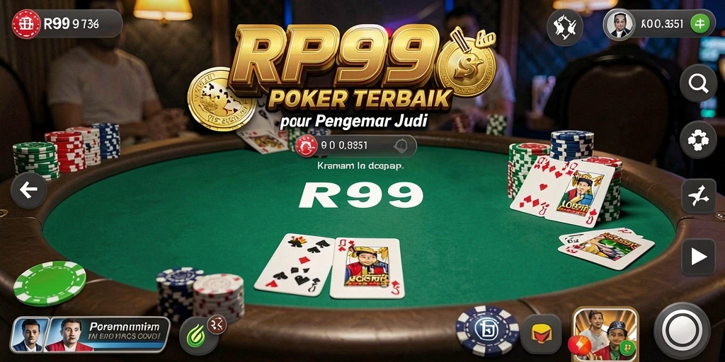 Tampilan menarik dari gameplay Poker yang seru.