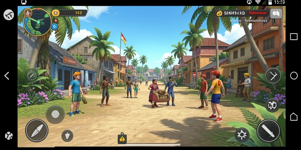 Screenshot SINTE4D menampilkan gameplay seru dan penuh warna.