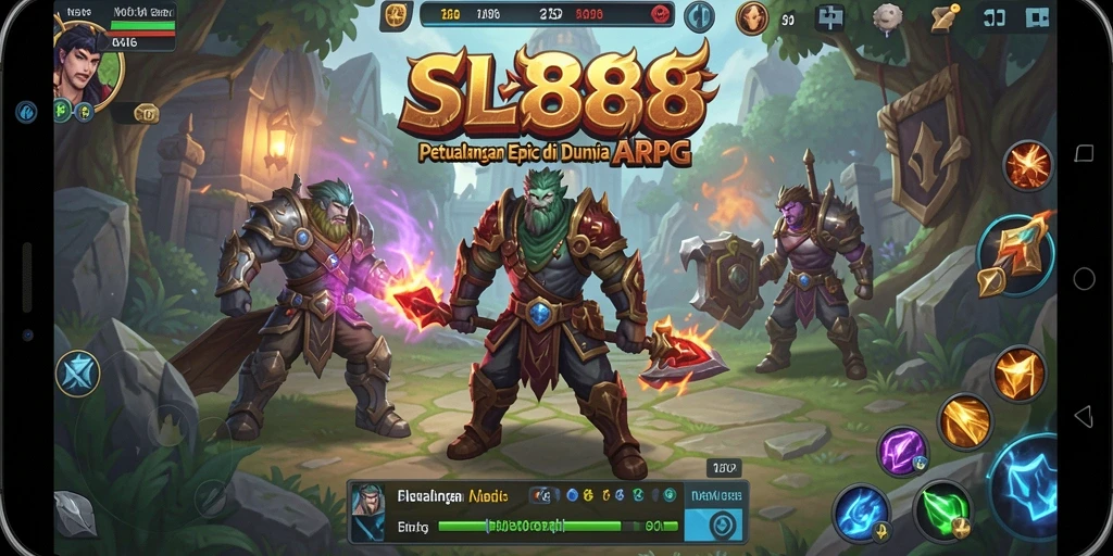 Tampilan gameplay mendebarkan dalam SL888 yang penuh aksi ARPG.