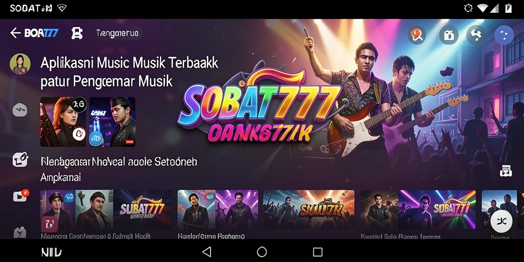 Tampilan menarik saat pengguna menikmati gameplay musik.