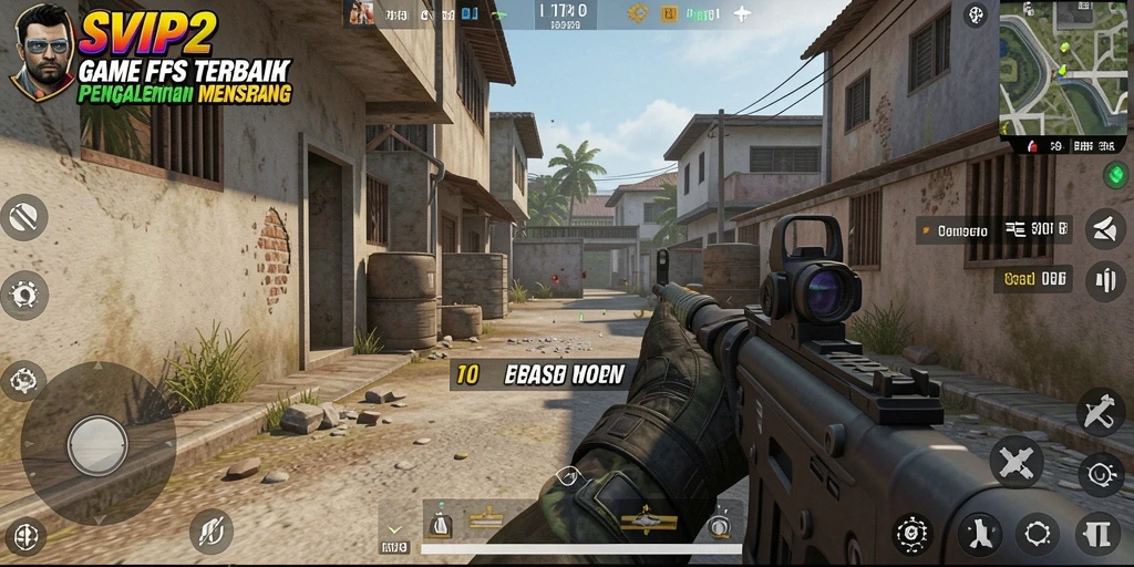Tangkapan layar gameplay <strong>SVIP2</strong> yang mendebarkan dengan aksi tembak-menembak yang intens.