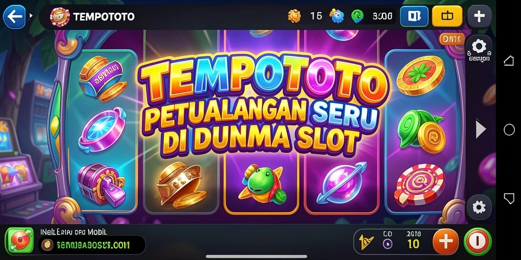 Tampilan penuh aksi dari gameplay TEMPOTOTO di slot.