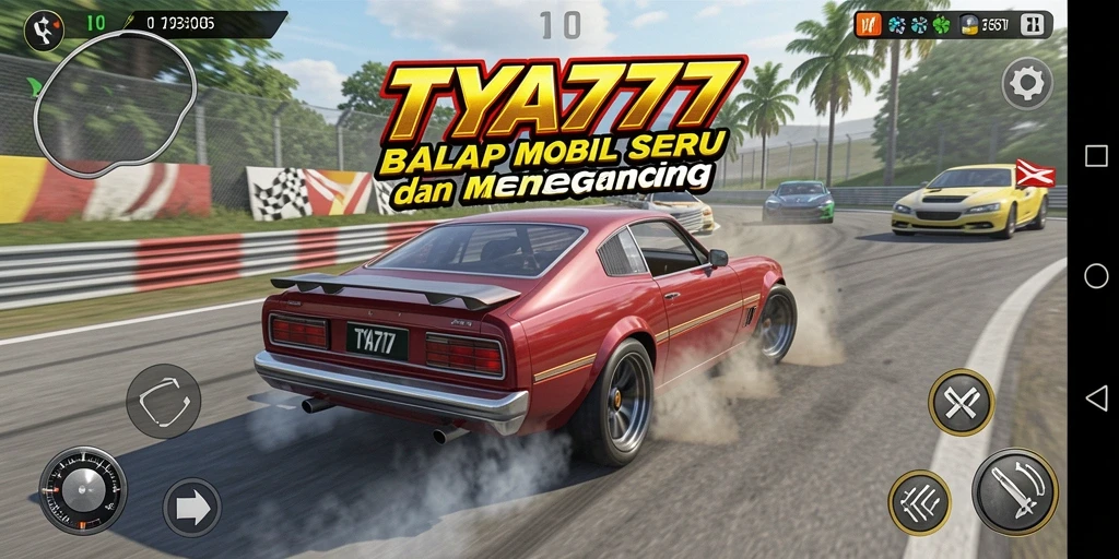 Gameplay balapan mobil yang seru dan mendebarkan.