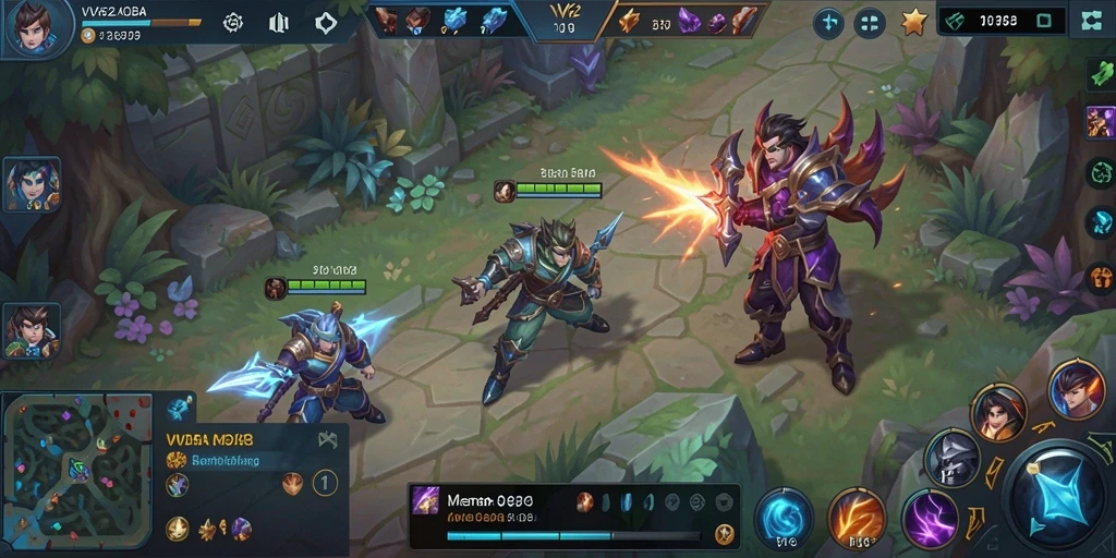 Tampilan gameplay seru dalam VV62 yang menunjukkan aksi karakter.