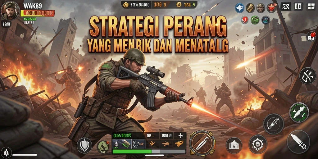 Tangkapan layar WAK89 menampilkan pertempuran strategi yang seru.